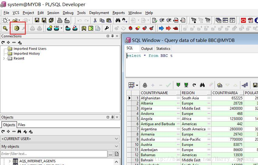 PLSQL Developer連接Oracle及基本使用，表及語句索引情況