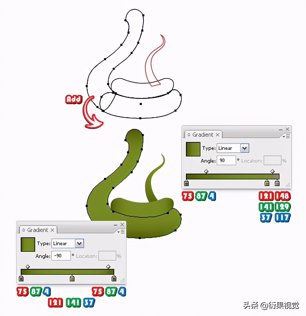AI軟件教程，繪制卡通圖形操作步驟