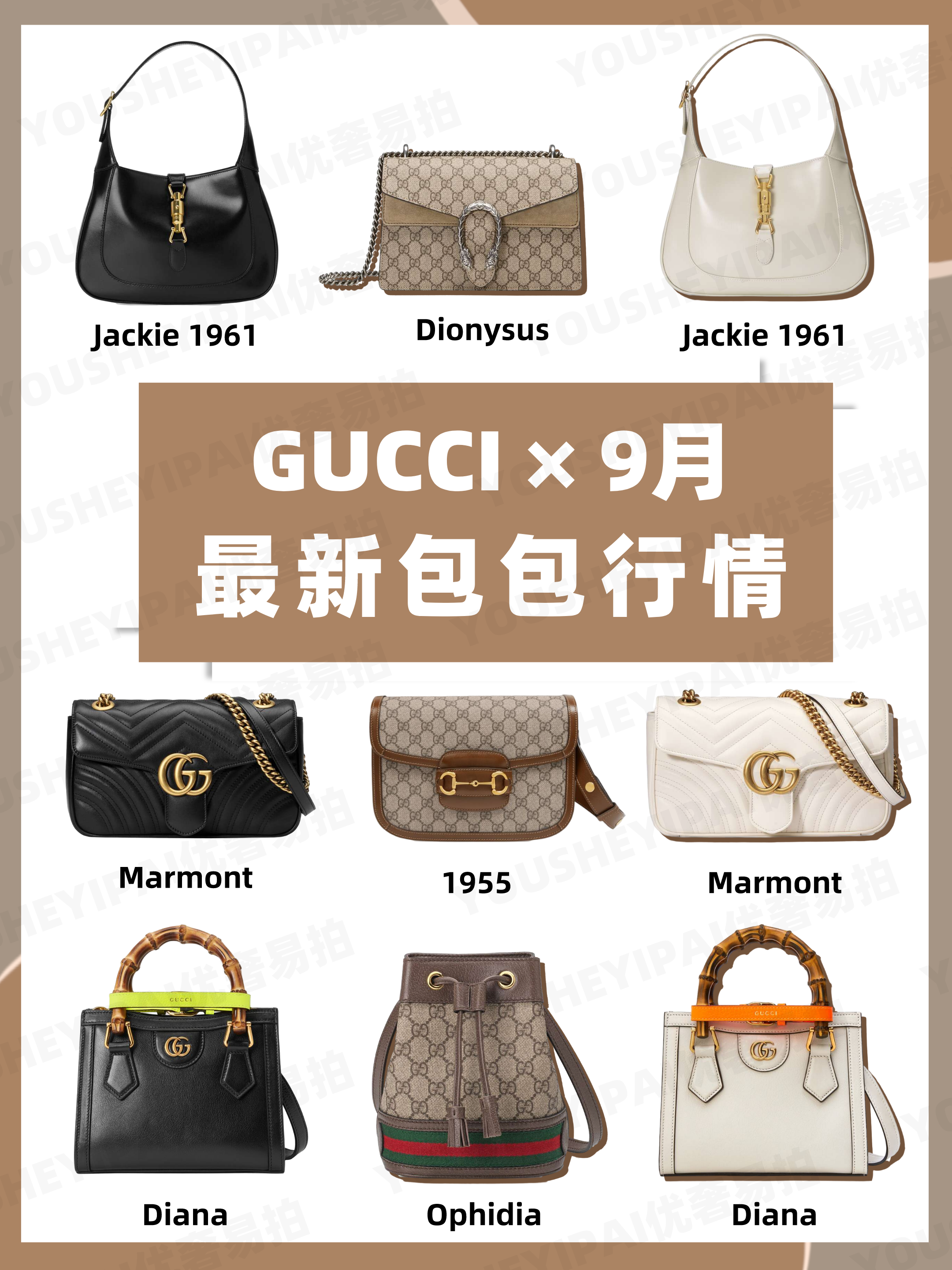 奢侈品種草|GUCCI全系列包包 9月最新二手價(jià)