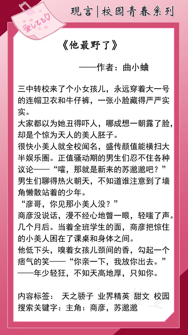 好看的校園言情小說(校園青春言情年少時的喜歡)(3)