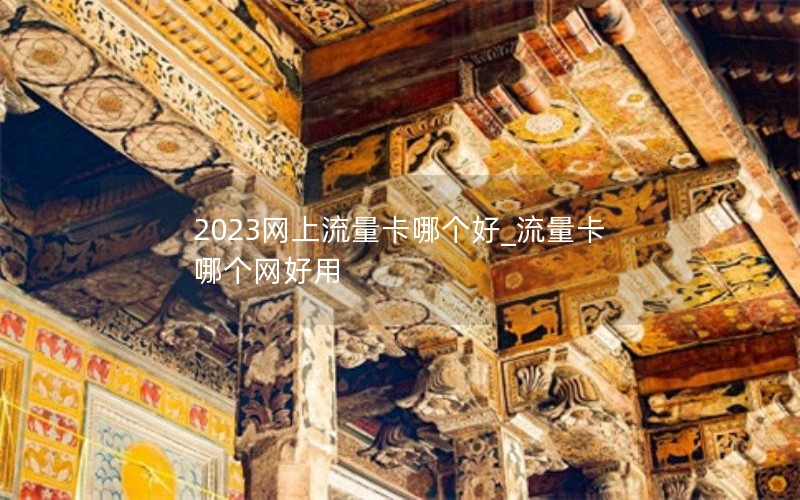 2023網(wǎng)上流量卡哪個(gè)好_流量卡哪個(gè)網(wǎng)好用