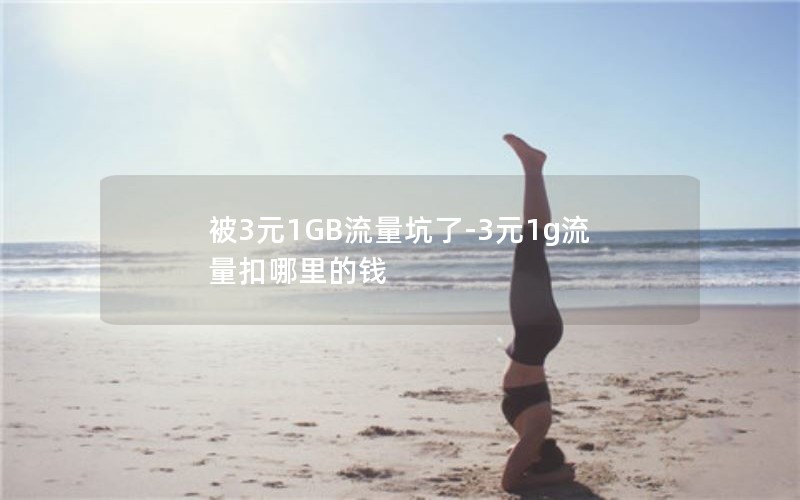 被3元1GB流量坑了-3元1g流量扣哪里的錢