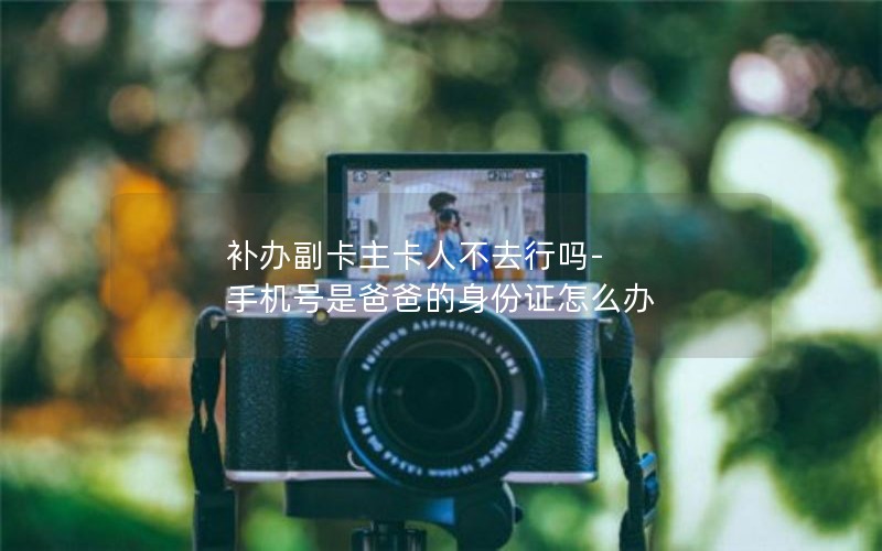 補辦副卡主卡人不去行嗎-手機號是爸爸的身份證怎么辦