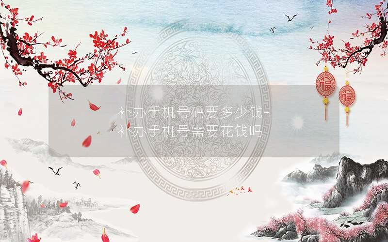 補(bǔ)辦手機(jī)號碼要多少錢-補(bǔ)辦手機(jī)號需要花錢嗎